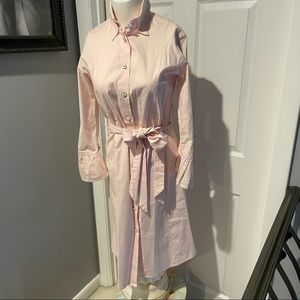 FINE GARMENTS by Bell pink pleated sleeves shirt dress S/4